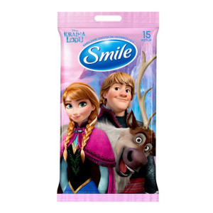 KRAINA LODU Chusteczki nawilżane 15szt mix SMILE