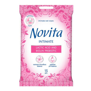 NOVITA Chusteczki do higieny intymnej 15 szt.