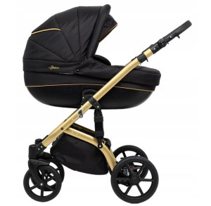Wózek Dziecięcy Wielofunkcyjny 3w1 Złoto -czarny Gold Baby