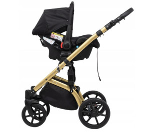 Wózek Dziecięcy Wielofunkcyjny 3w1 Złoto -czarny Gold Baby