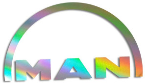 Wycinana naklejka MAN holograficzna