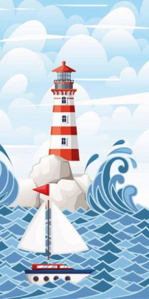 Ręcznik plażowy Latarnia Wakacyjny 70x140