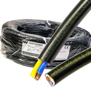 Przewód H03VV-F OMY 3x1,5 żo czarny Elektroka 25m