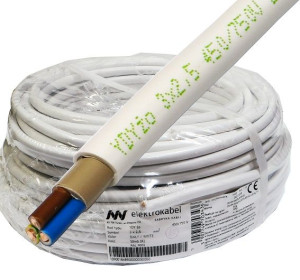 Przewód YDY 3x2,5 żo 450/750V ELEKTROKABEL 50m