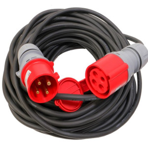 Przedłużacz gumowy OW 4x2,5 z/u gn wt 4p 32A 17m