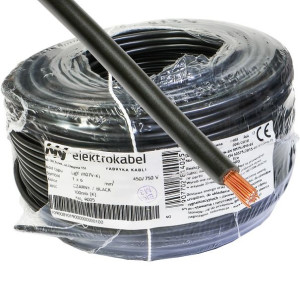 Przewód instalacyjny Lgy linka 6mm czarny 100m
