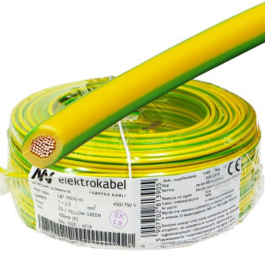 Przewód instalacyjny Lgy linka 2,5mm ż/o 100m