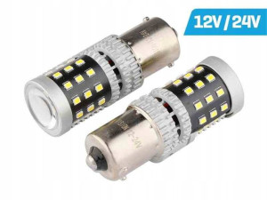 Żarówka R5W/R10W BA15s 12/24V 39x LED CANBUS biała
