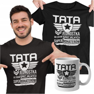 Koszulka Dla Taty Prezent Dla Ojca Z Kubkiem Kubek