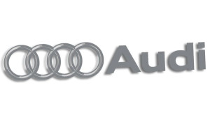 Wycinana naklejka AUDI szara