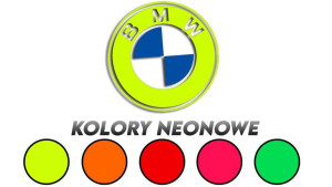 Wycinana naklejka BMW kolory neonowe