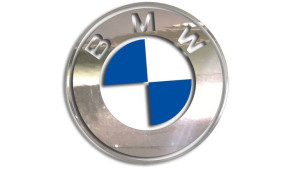 Wycinana naklejka BMW chrom