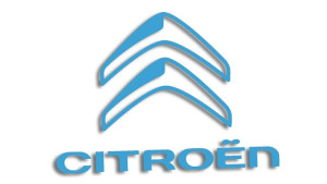 Wycinana naklejka CITROEN błękitna