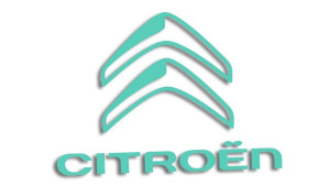 Wycinana naklejka CITROEN miętowa