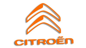 Wycinana naklejka CITROEN pomarańczowa