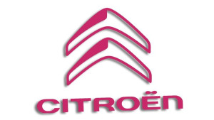 Wycinana naklejka CITROEN różowa