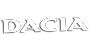Wycinana naklejka DACIA biała
