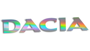Wycinana naklejka DACIA holograficzna