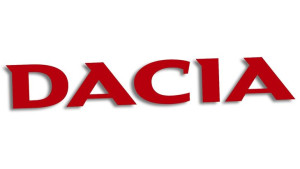 Wycinana naklejka DACIA czerwona