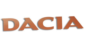 Wycinana naklejka DACIA miedziana