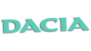 Wycinana naklejka DACIA miętowa