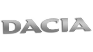 Wycinana naklejka DACIA srebrna
