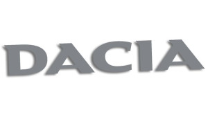 Wycinana naklejka DACIA szara