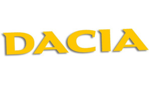 Wycinana naklejka DACIA żółta