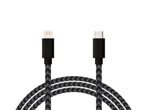 66-143  Przył.usb-c -iphone 1m plecionka