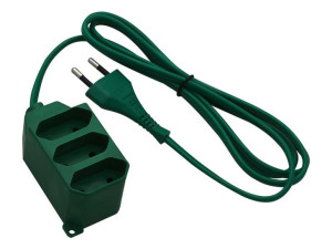 2586  Przedłużacz ps-362 3m 3 gbu zielony