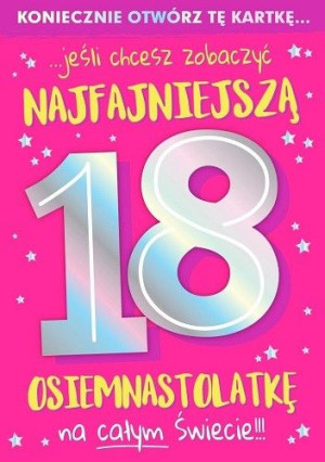 Kartka na 18 urodziny dla dziewczyny PCDK919