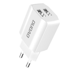 Dudao Ładowarka Sieciowa Eu 2x Usb 5v/2.4a Biały (a2eu White)