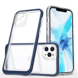 Clear 3in1 Etui Do Iphone 11 Pro Max Żelowy Pokrowiec Z Ramką Niebieski