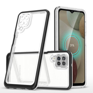 Clear 3in1 Etui Do Samsung Galaxy A22 4g Żelowy Pokrowiec Z Ramką Czarny