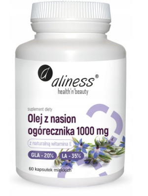 Olej Z Nasion Ogórecznika 1000 Mg 60 Kapsułek, Aliness