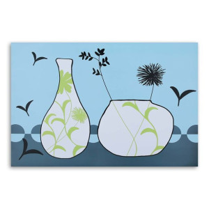 OBRAZ NA ŚCIANĘ Wazon Kwiaty Abstrakcja 60x40
