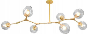 Lampa Sufitowa Nowoczesna Gold 7-ramienna Złota
