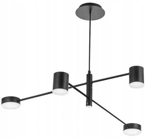 Lampa Sufitowa Nowoczesna 4-ramienna LED Czarna