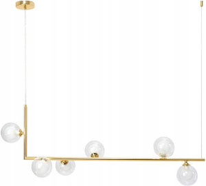 Lampa Wisząca Sufitowa Geometryczna Loft 6 Złota