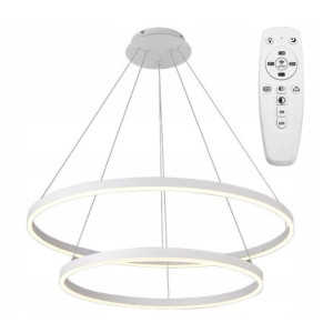 Lampa Sufitowa Wisząca Biała Vegas LED + Pilot