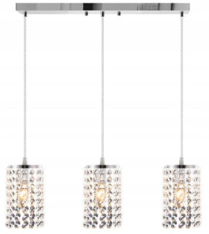 Lampa Wisząca Nowoczesna Kryształ Glamour Potrójna