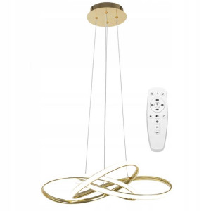 Lampa Sufitowa Wisząca Ring Led Złota Gold Pilot