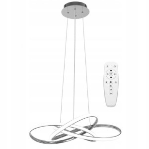 Lampa Sufitowa Wisząca Ring Node Led Chrom + Pilot