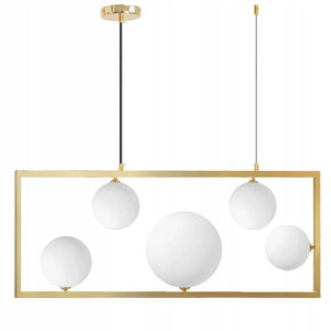 Lampa Wisząca Sufitowa 5xE27 Gold Glamour Złota