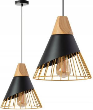 Lampa Sufitowa Wisząca Skandynawska Metal Czarny
