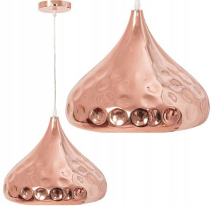 Lampa Sufitowa Wisząca Lustrzana Metal Rose Gold
