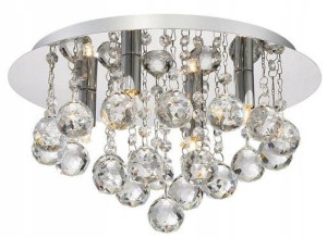 Lampa Sufitowa Kryształowa Plafon Żyrandol Glamour