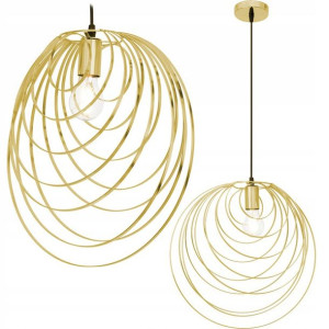 Lampa Sufitowa Wisząca Złota Loft Gold Metalowa