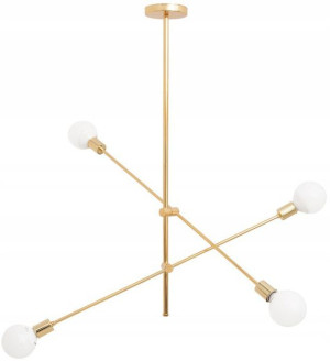 Lampa Wisząca Sufitowa Dwuramienna Złota Gold