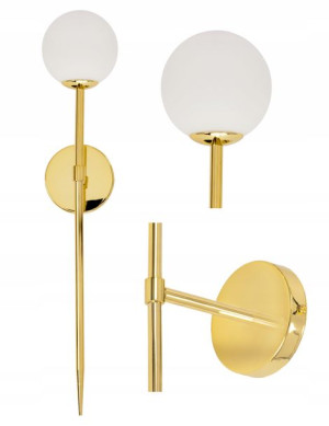 Lampa Kinkiet Złoty Ścienny Gold Nowoczesny 52cm